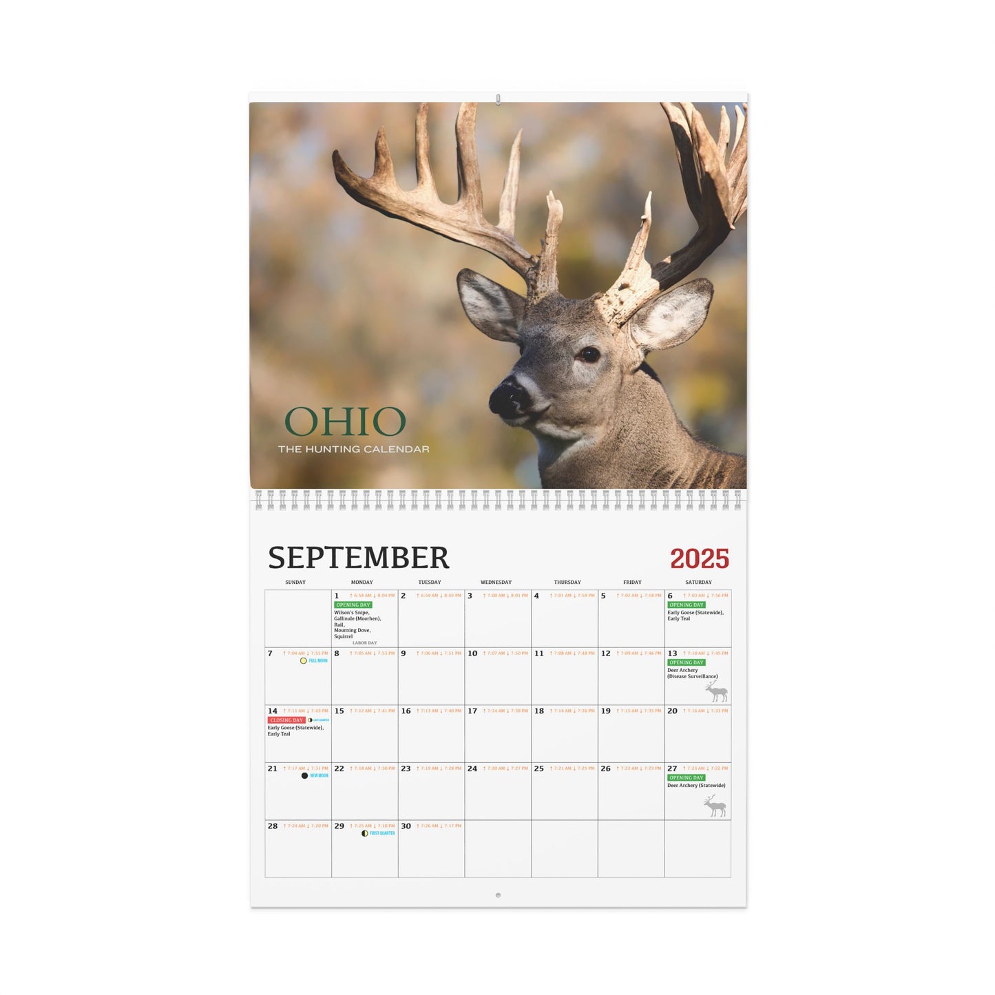 Ohio 2025-2026 Hunting Calendar